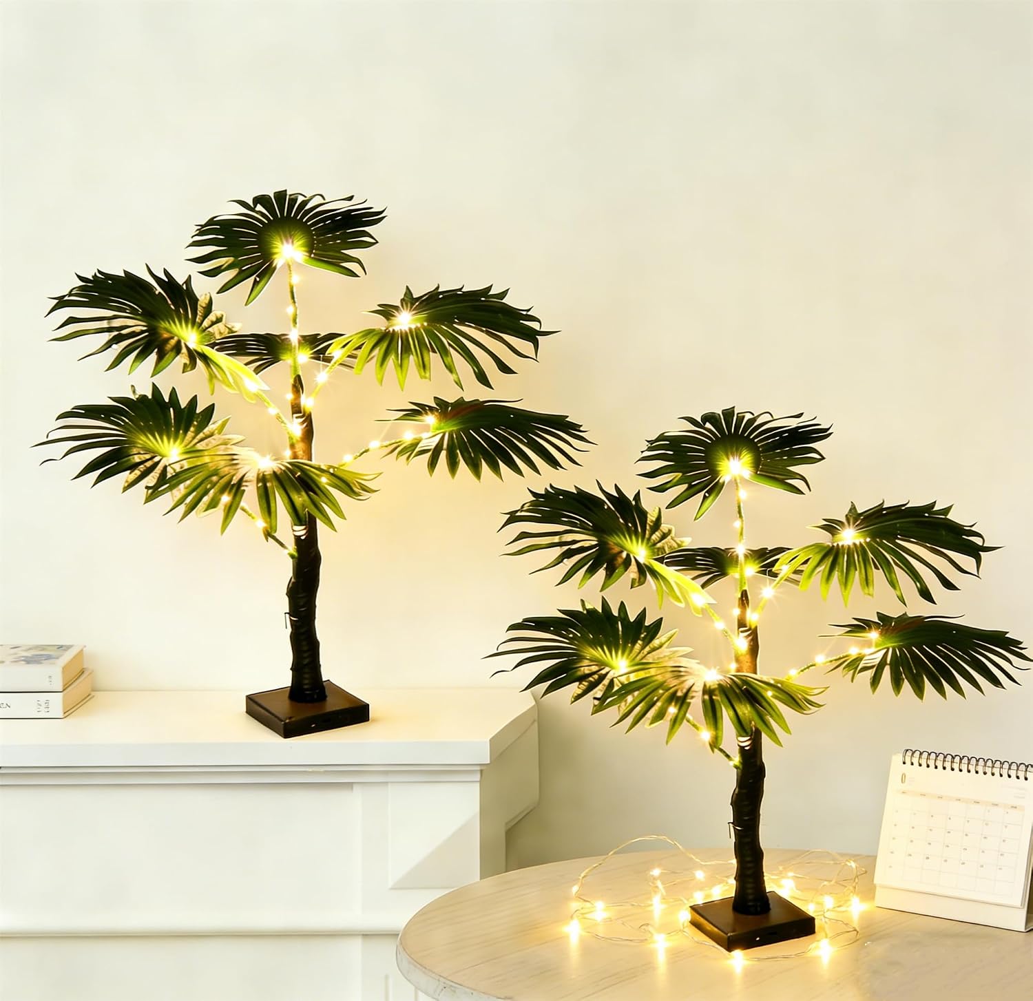 Artificial Lemon Tree Light with 12Pcs Lemon,23.6Inch 24LED | USB & 3xAA Battery Powered Tree Light for Spring Summer Christmas Party, Bedroom Office Poolside Home Decor