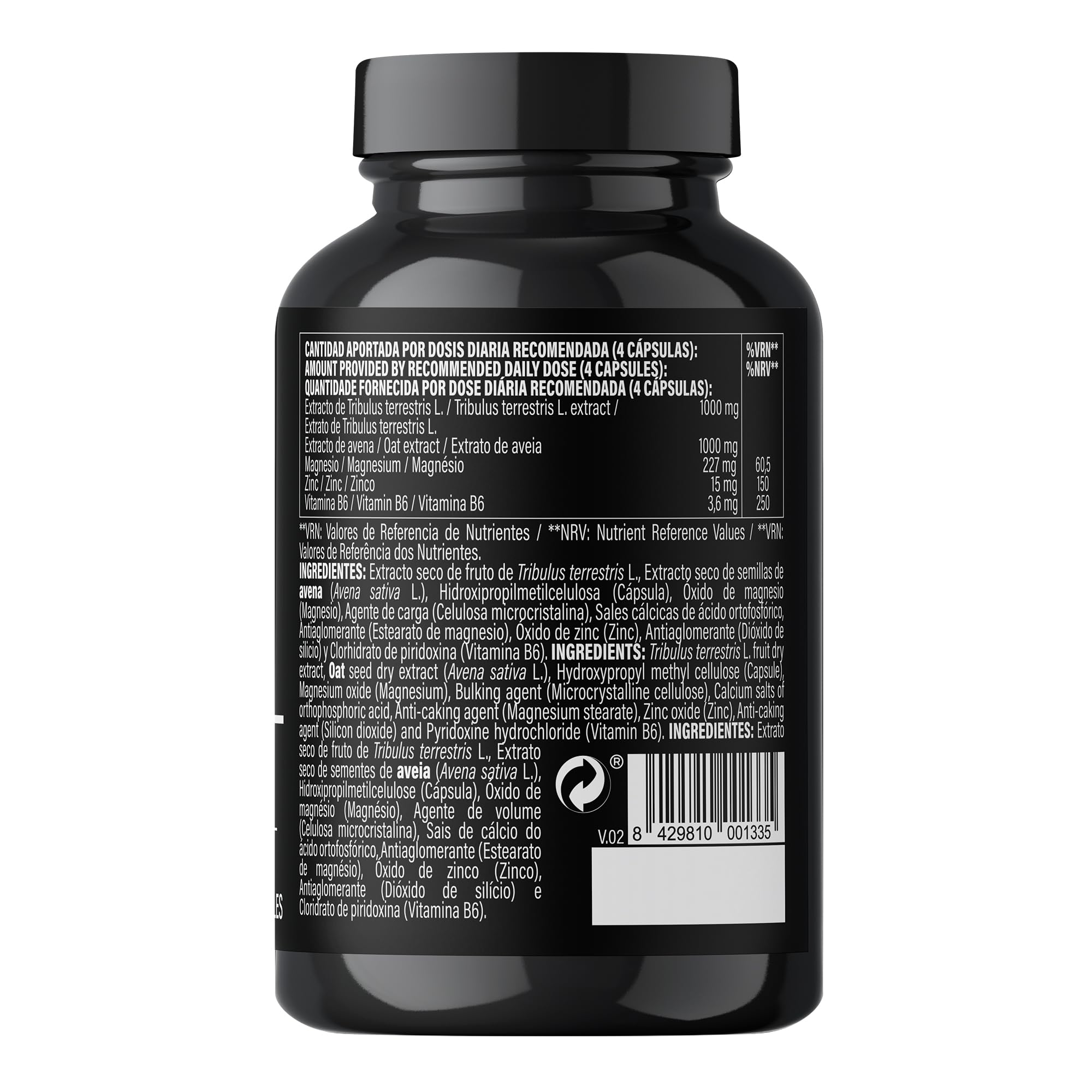 POWERGYM | Tboost 120 Cápsulas Potenciador muscular natural, mejora el crecimiento y recuperación muscular – Formula con tribulus terrestris, magnesio, zinc y vitamina B6