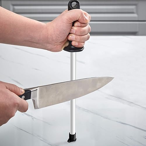 Miniatura 7 de SHARPAL 118N Profesional de cerámica que afila el palillo fino de afilar el cuchillo de cocina de acero de la barra afiladora, con el casquillo