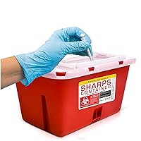 Vista 1 de Contenedor para Objetos Punzantes Grande - Contenedores para Objetos Punzantes para Uso Doméstico y Laboratorios - Contenedor Portátil