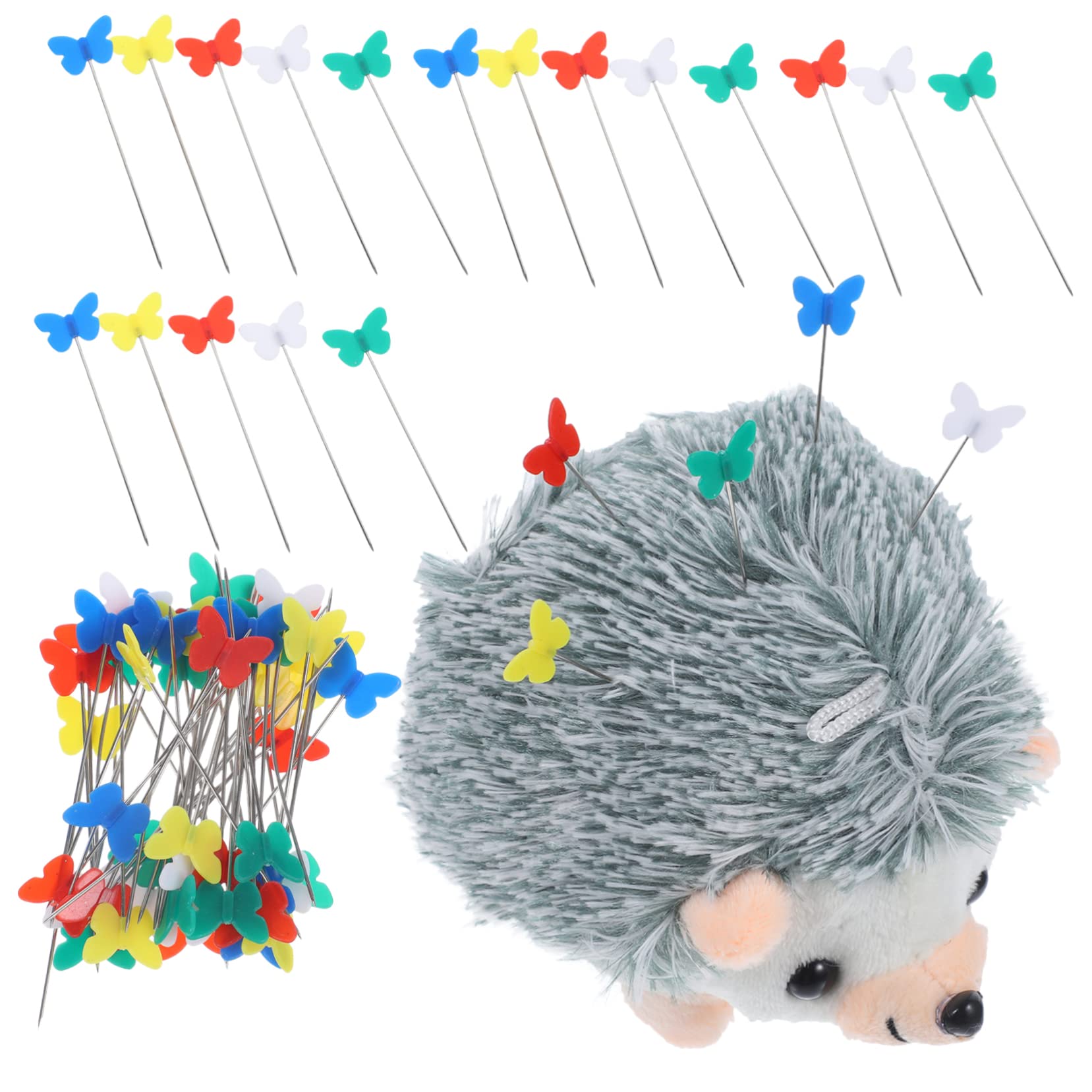 EXCEART 5juegos Alfiletero De Cartón Forma De Erizo Organizador De Agujas De Coser Diseño Bonito y Práctico Para Manualidades y Costura Incluye Almohadillas De