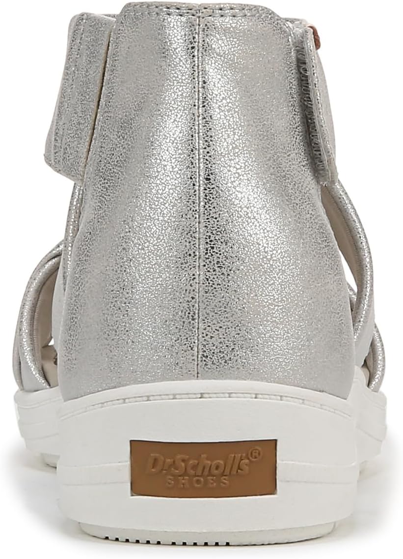 Dr. Scholl's Womens Time Off Fun Sandal Silver Smooth 10 M