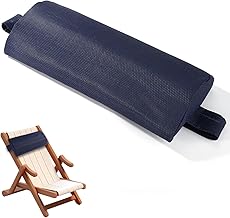 Lyreh Waterproof and Breathable Outdoor Sun Lounger Head Cushion with Adjustable Strap for Reclining Chair Patio Beach Pool Zero Gravity Chairs