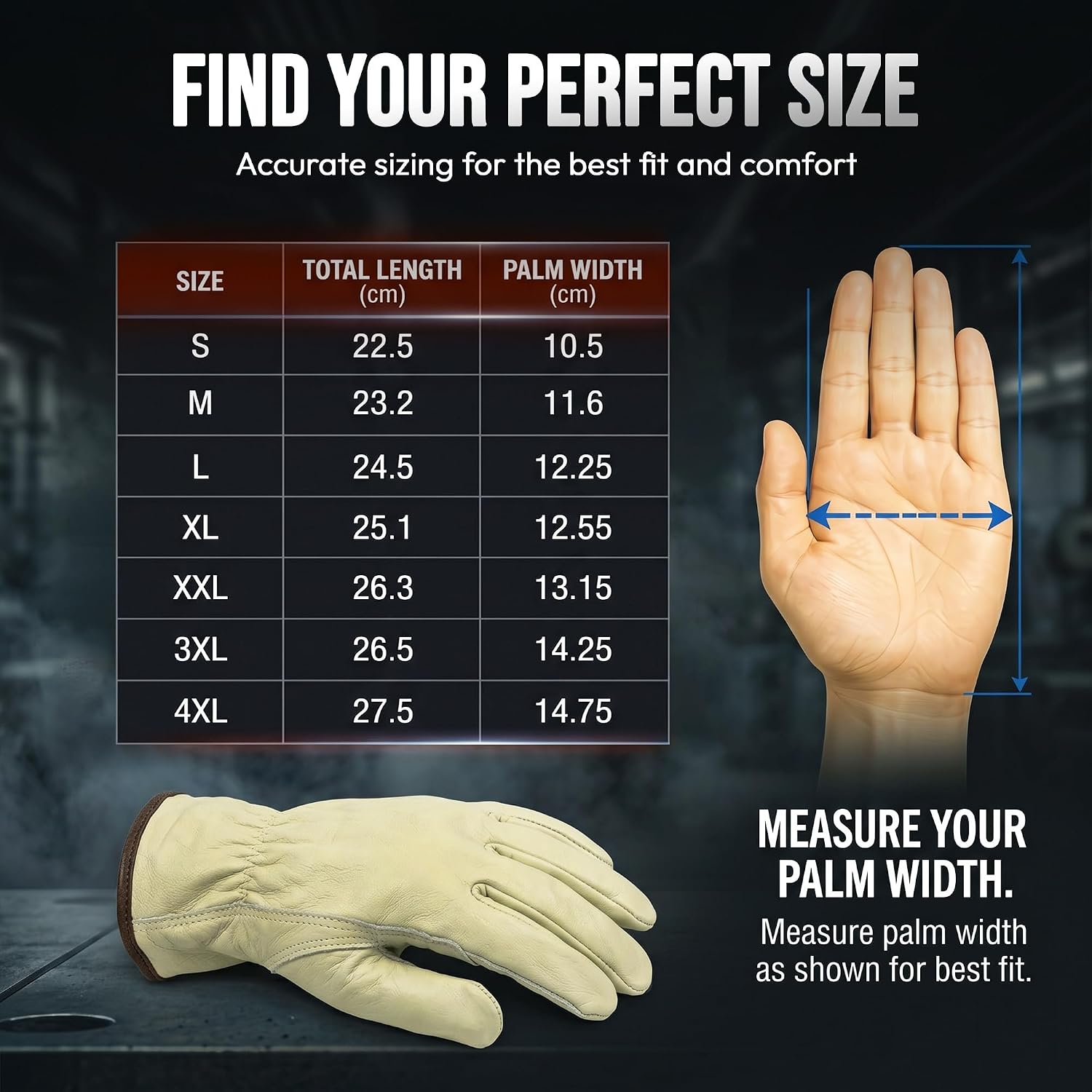 Toledano Industries 12 Pair Large Leather Work Gloves. Ideal Hand Protection all Environments.