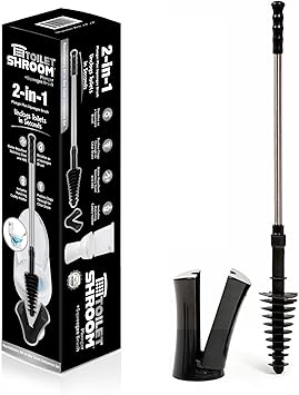 ToiletShroom Revolutionary Plunger, Squeegee, Clog Remover, Drain Cleaner, Bathroom Toilet Dredge...