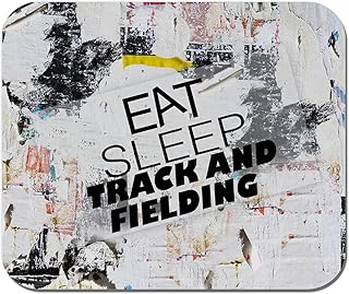 Makoroni - EAT Sleep Track and Fielding Sport - Non-Slip Rubber - Computer, Gaming, Office Mousepad