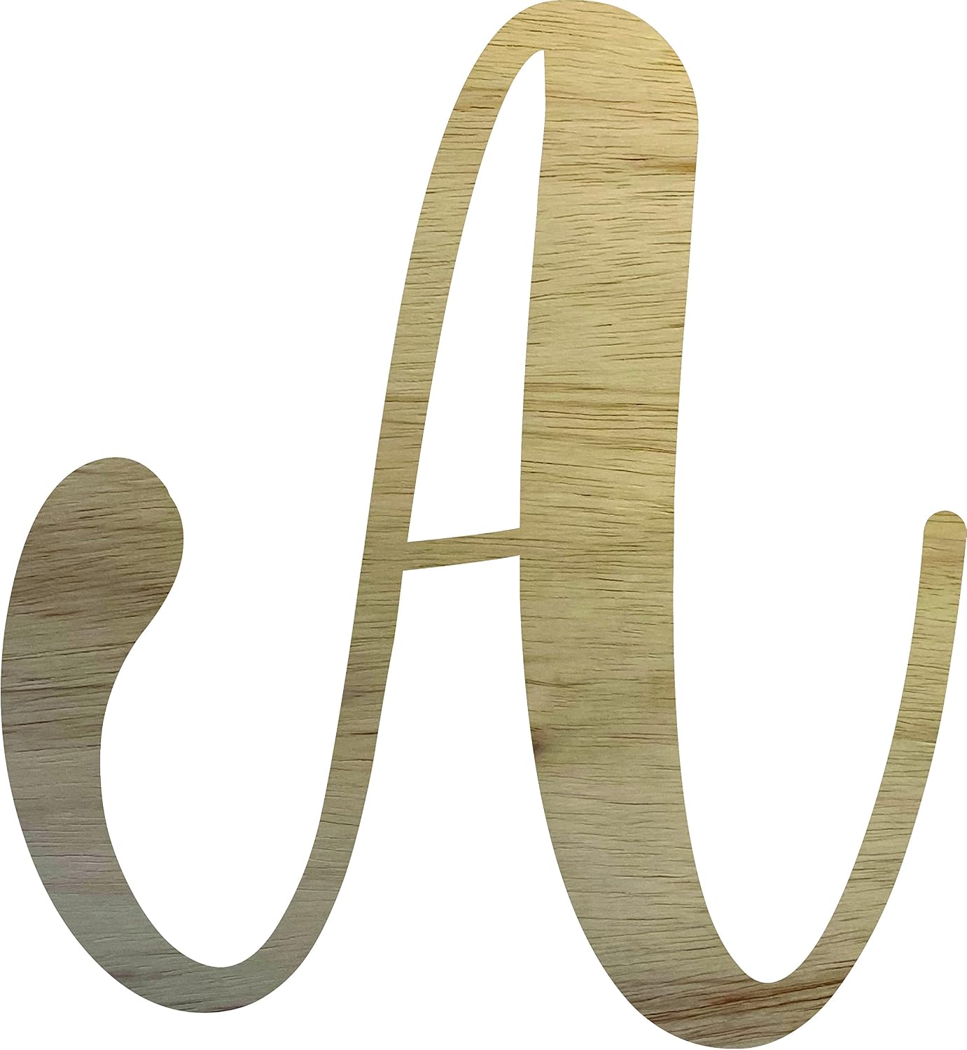 Wooden Letter 3" Blank A Cursive CASKING Cream Font