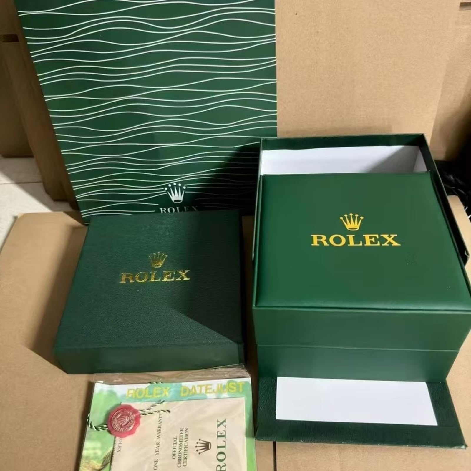 Compacta Reloj Vitrina Verde Única Ranura Almacenamiento Caja Protección Soporte con Exterior Embalaje Estuche para Rolex Box