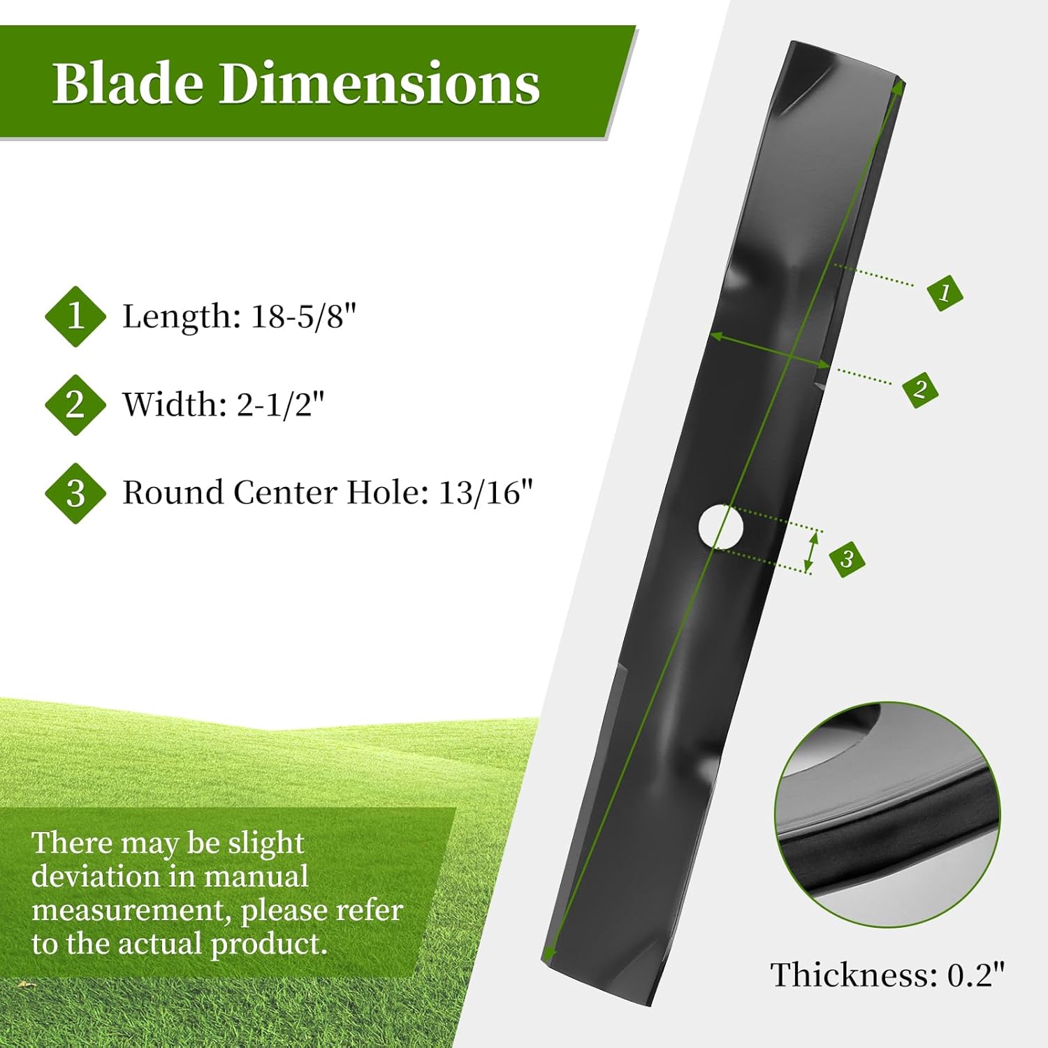 M115496 Mower Blades Fit for John Dee re 54" Decks, GY20569 Medium Lift Blades Compatible with John Dee re 345 325 335, Scotts GT2554 S2554 Tractor, Replace M111523, M113518, M115329, 3 Pack