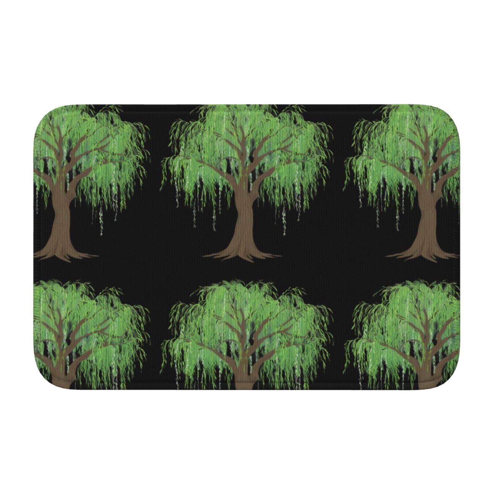 Tapis de sol ourlet 40 x 60 haut de gamme au motif Willow Tree réaliste