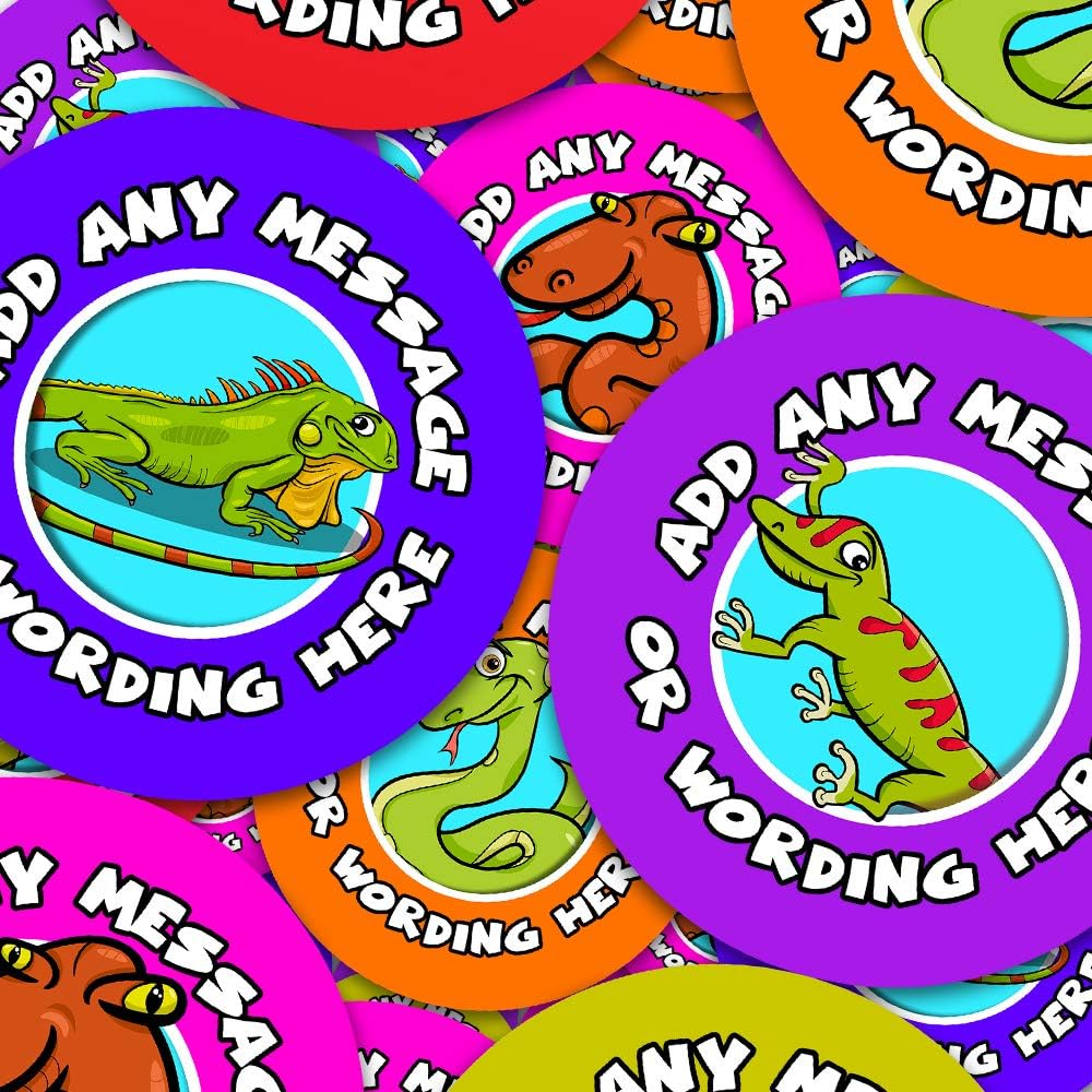 Graphic Flavor Cute Reptile Reward Personalized Sticker