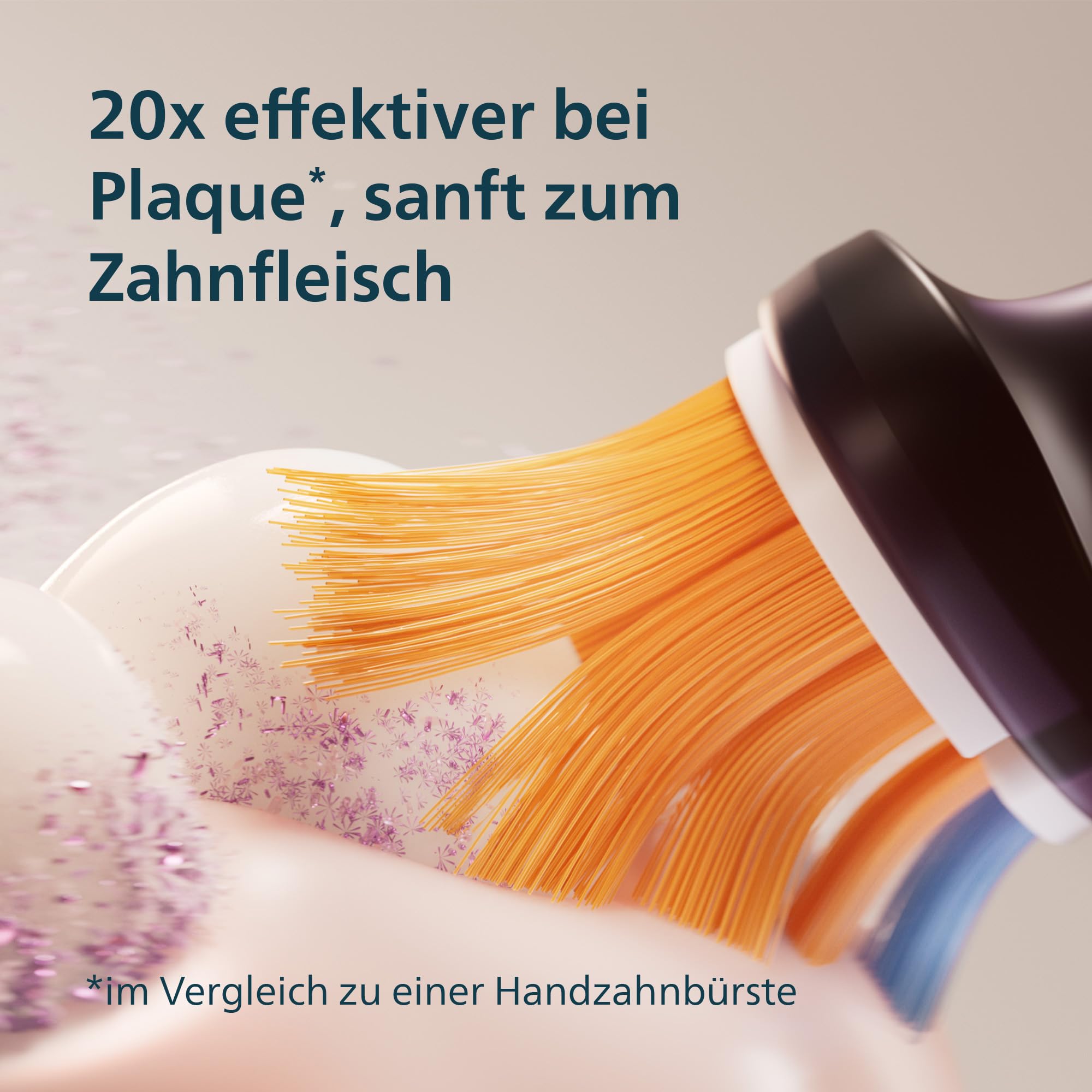 Philips Sonicare DiamondClean Smart 9400 elektrische Zahnbürste, Schallzahnbürste mit App, Drucksensor, Bürstenkopferkennung, 4 Putzmodi und 3 Intensitätsstufen, Schwarz, Modell HX9917/89