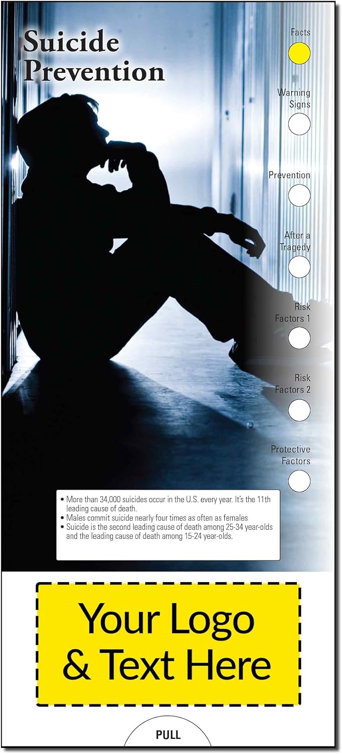 ZOCO – PTSD Slide Charts – Pack of 250 – Custom Logo & Text – Post-Traumatic Stress Disorder Warning Signs, Symptoms & Support Handouts for Clinics & Rehab Programs – 3.75 x 8.5 Inches