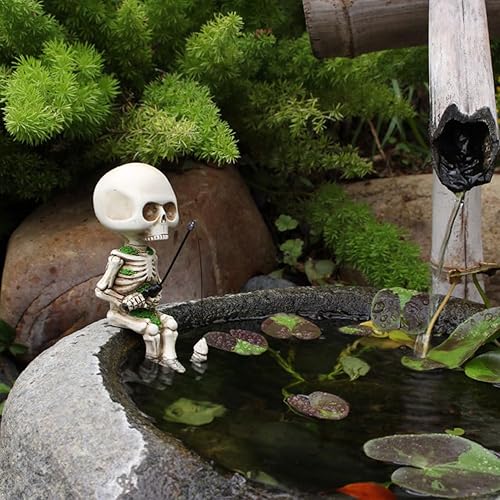 Miniatura 6 de GANAZONO Decoración de esqueleto para acuario, cráneo, peces, reptiles, tanque, decoración, pesca, cráneo, estatua, resina, esqueleto, esculturas,