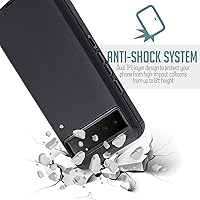 Vista 3 de Funda de doble capa a prueba de golpes de cuerpo completo con clip giratorio para cinturón y protector de pantalla integrado para Google Pixel 6A 5G