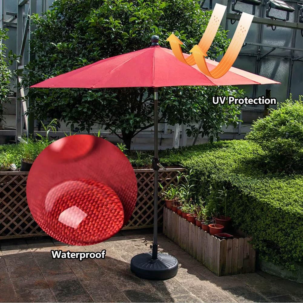 Parasol Ogrodowy 250 cm, Okrągły Parasol Przeciwsłoneczny z Nachylenia i Aluminiowym Trzonkiem z Korbką do Basenu, Ogrodu i Tarasu