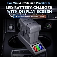 Vista 2 de Mini 3 4 Pro Battery Charger LCD - for DJI Mini 4 Pro/Mini 3 Pro Accessories Intelligent Flight Battery Charging Hub 3 Batteries in Sequence Two‑Way