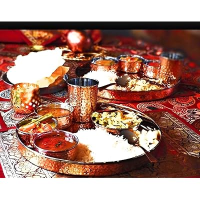 Yadav Craft Dinner Set Copper Steel Hand Made Serbia Ubuy - Main Image