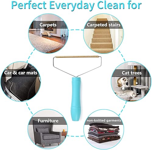 Miniatura 6 de Removedor de pelo reutilizable para gatos, removedor especial de pelo de perros, rascador de múltiples bordes de tela y alfombras, fácil removedor