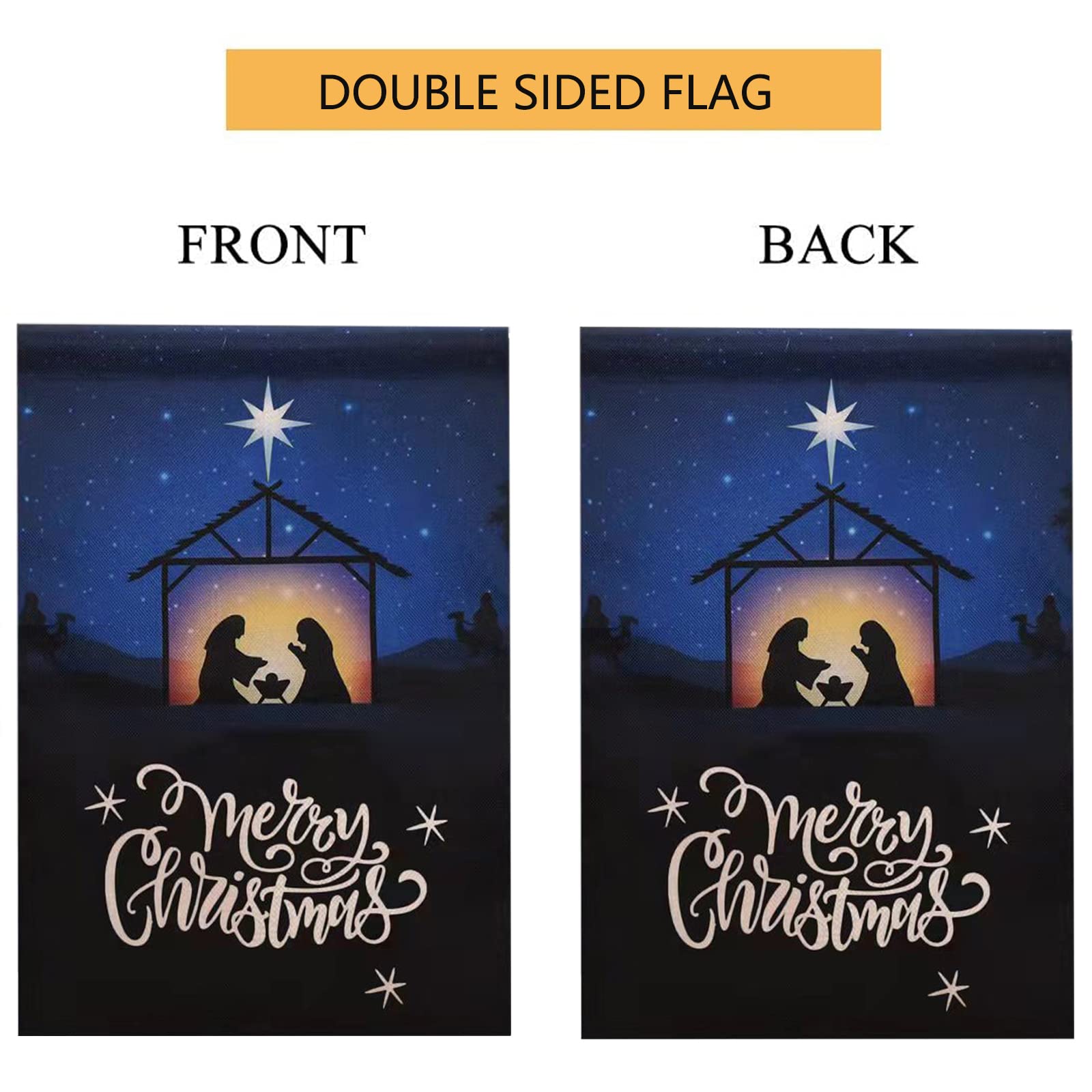 Drapeau De Jardin Merry Christmas 30,5 X 45,7 Cm Double