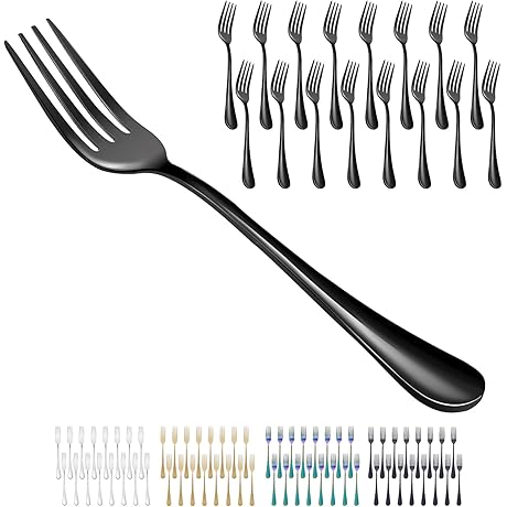 8-Inch Black Dinner Forks: Elevate Your Dining Experience