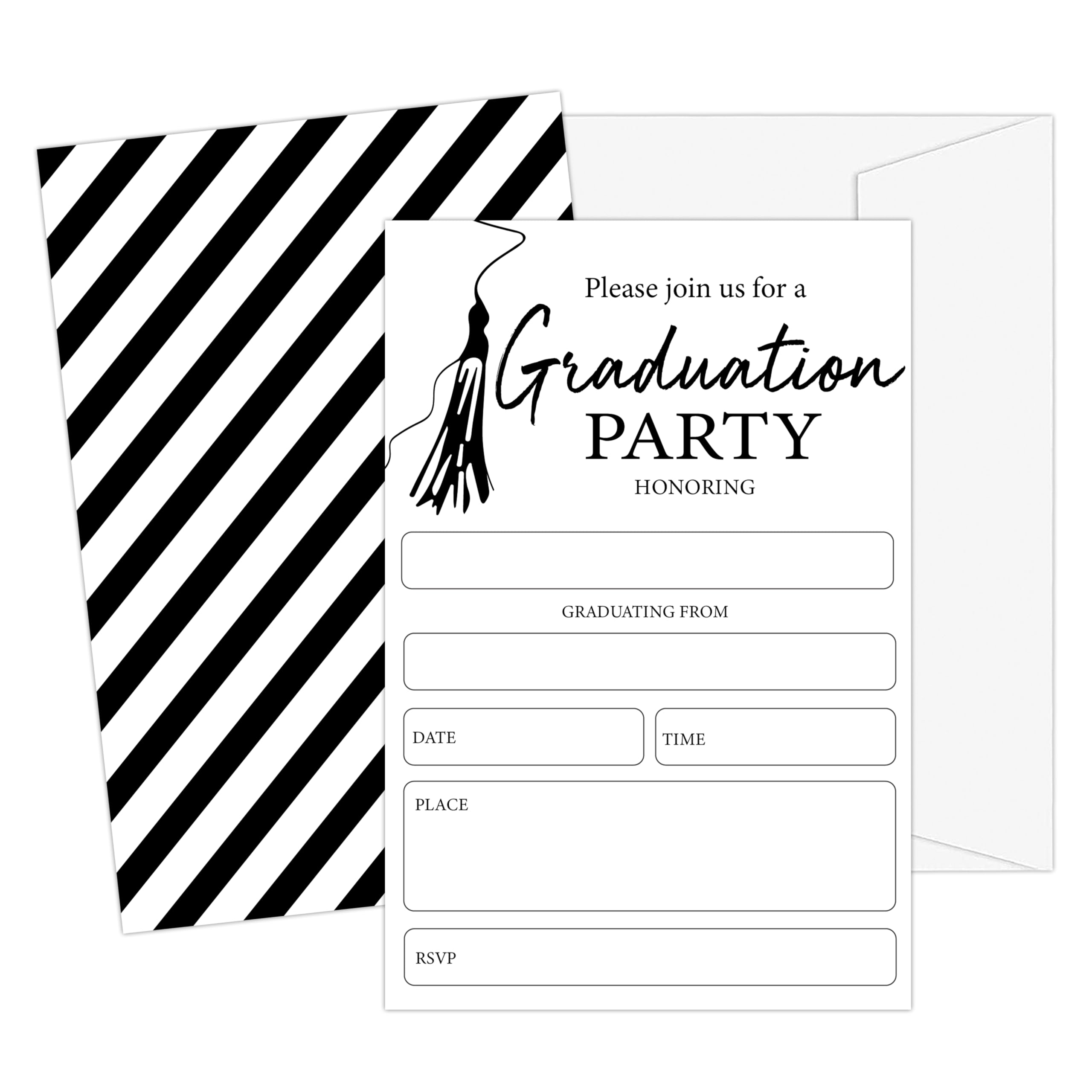 Amazon.com : ISOVF Graduation Invites Class of 2026, Graduation Party  Invitations with Envelopes, Minimalism Theme 4x6-inch Double-sided Grad  Announcement Cards-E02 : Home & Kitchen
