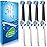 8 Pack Replacement Heads Compatible with Oral B iO Toothbrushes, Brush Heads for Oral-B iO 2/3/4/5/6/7/8/9/10/7G Series, with Covers, Black+White