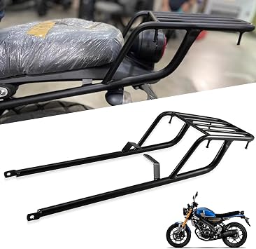 Compatible with Yamaha XSR155 Motorcycle Rear Luggage Rack Sturdy Metal Cargo Carrier Top Case Holder Support Bracket Rear Tail Storage Rack Shelf Holder Motorcycle Accessories