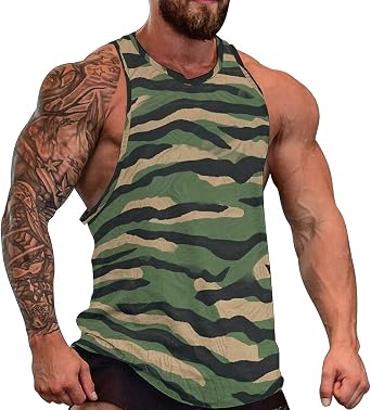 MARSVOVO Mens American Flag 3D Print Tank Skull Print Novelty Western Shirts for Men Classic Crew Neck Tops