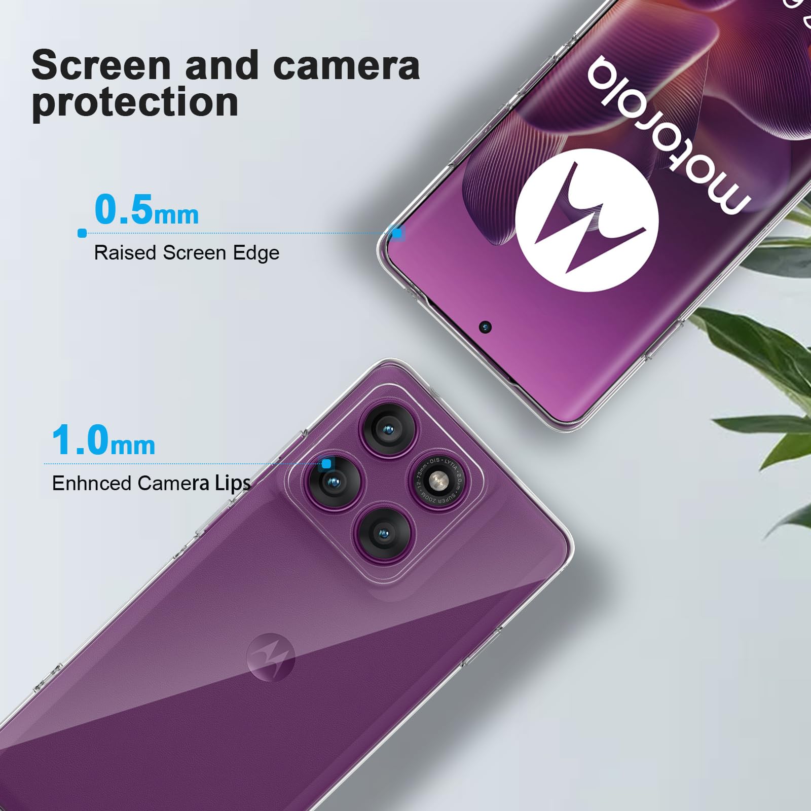 Foluu Crystal Clear Hülle Für Motorola Edge 60 Pro (2025) – Kratzfeste TPU-Schutzhülle Mit Extra-Eckenschutz