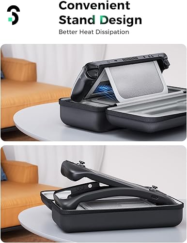 Miniatura 3 de SOOMFON Funda de transporte para cubierta de vapor, funda de transporte rígida protectora con adaptador integrado, funda de transporte portátil de