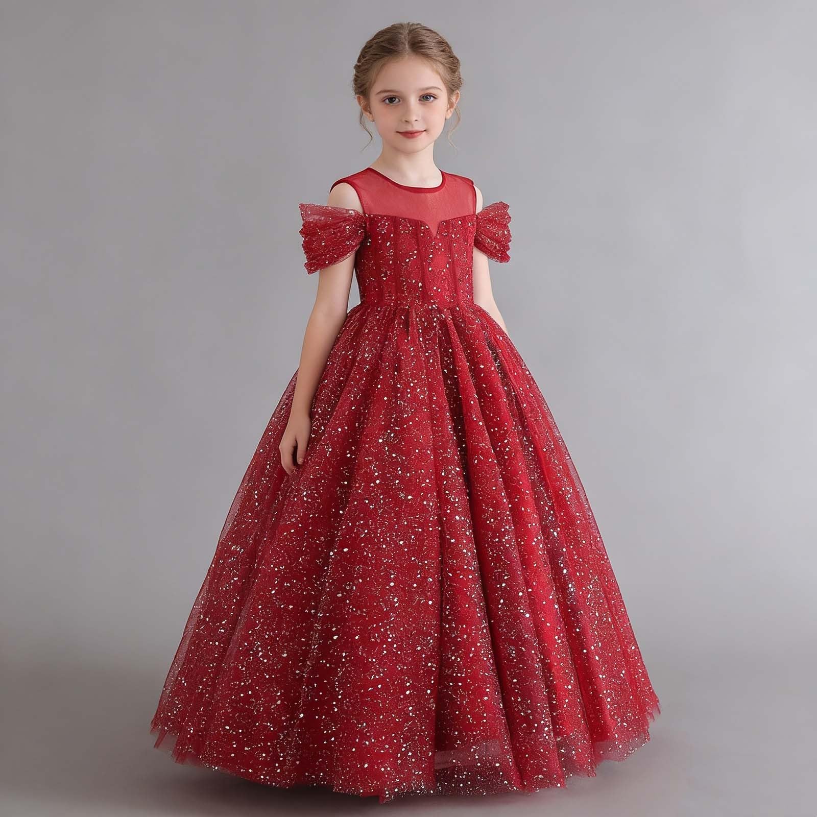 Gonna in tulle, per bambini, costume di carnevale con paillette, gonna da principessa, balletto, cielo stellato, paillettes, gonna unica in tulle alla moda, gonna da ragazza