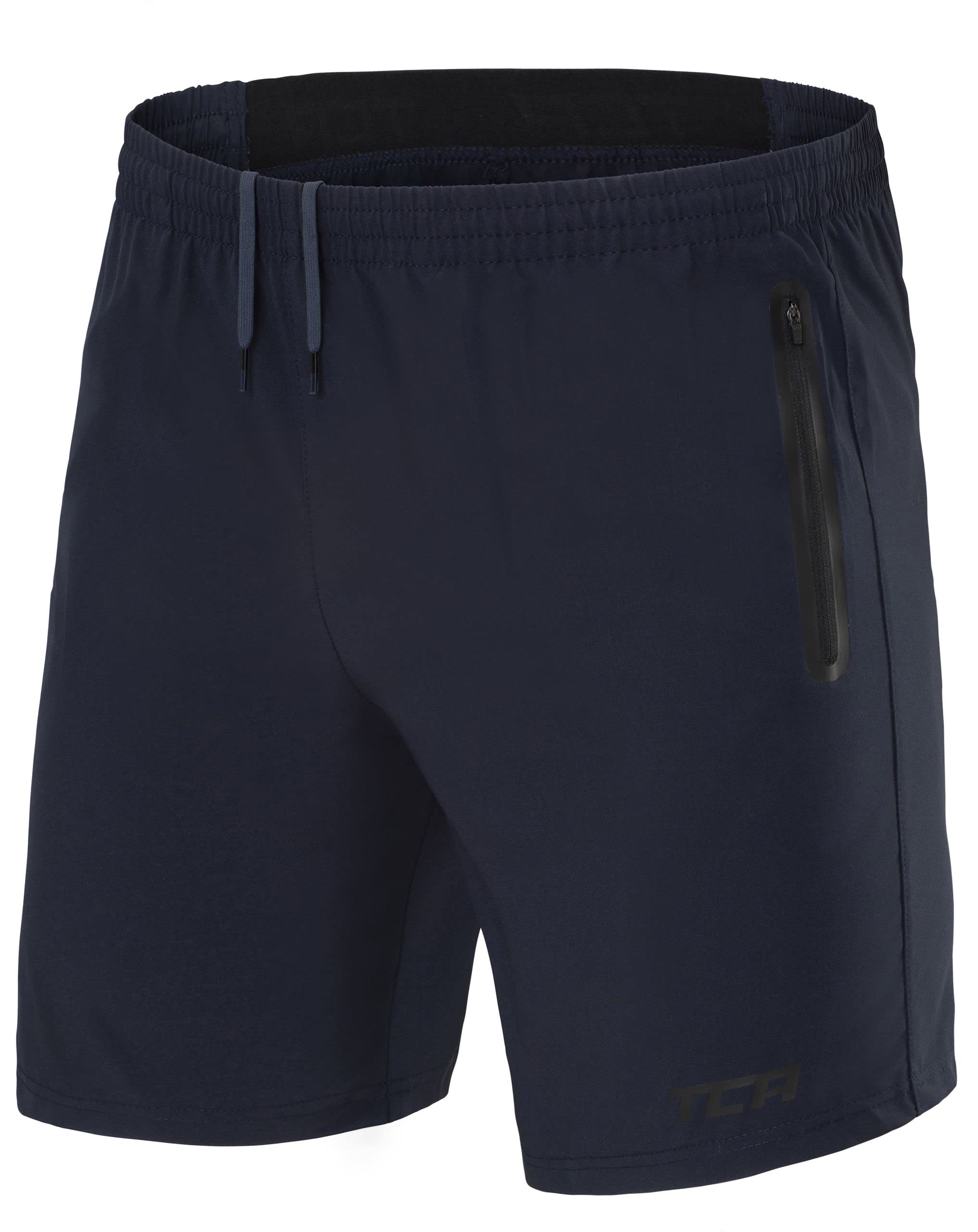 TCAMen's Sport Shorts - Lightweight Elite Tech Running Shorts - Men's Sports Shorts with Zip Pockets