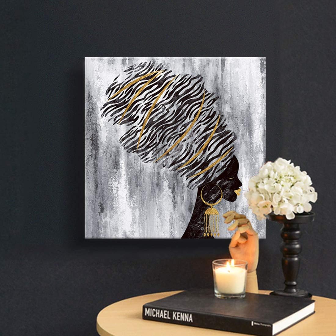 Buу 2 gеt 3 Framed African American Wall Art Fashion Women Portrait Gold and Black Canvas Print for Living Room Bedroom Girl Room Décor