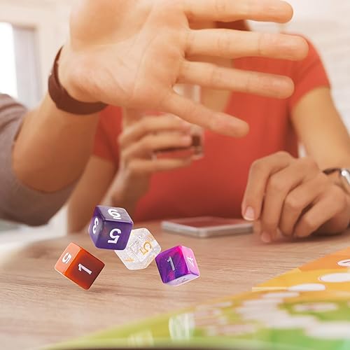 Miniatura 7 de AUSTOR Juego de dados poliédricos de 56 piezas de 6 caras con una bolsa de almacenamiento de terciopelo negro para juegos de mesa DND RPG MTG