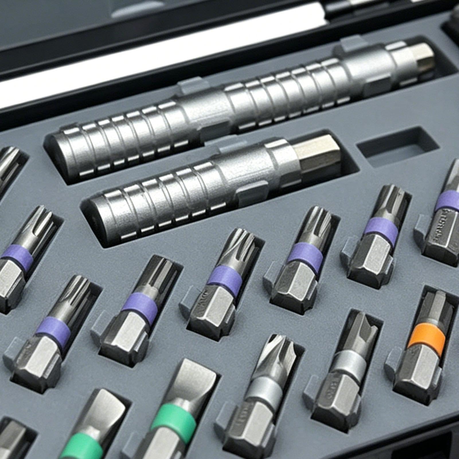 Destornilladores Magnéticos Set Kit Magnético 47 En 1 Con Puntas De Acero | Kit De Destornillador De Trinquete Versátil Para Hogar Automoción Electrónica Taller Mecánica Electrodomésticos