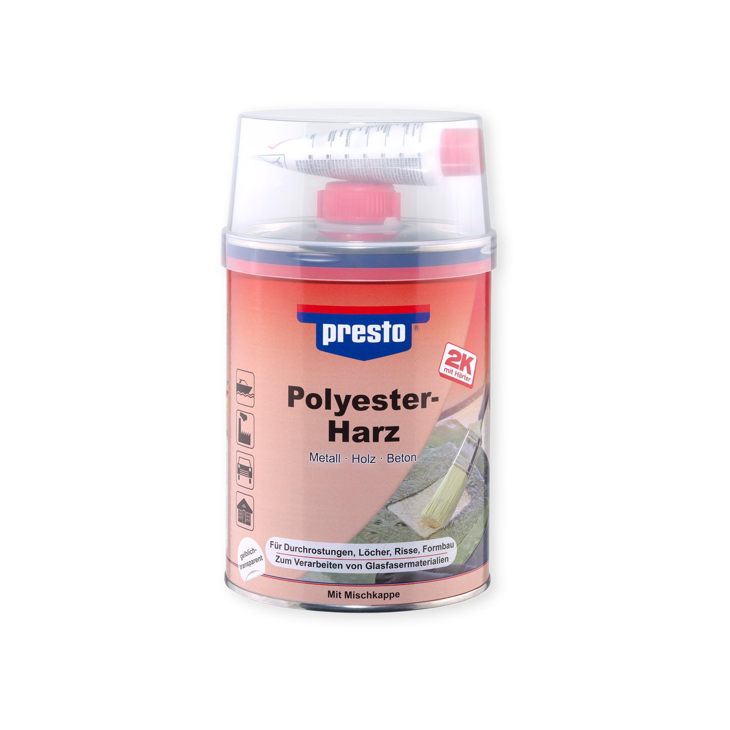 Presto 3X 600528 POLYESTERHARZ Metall Holz Beton ELASTISCH RAKTIV 1000 g