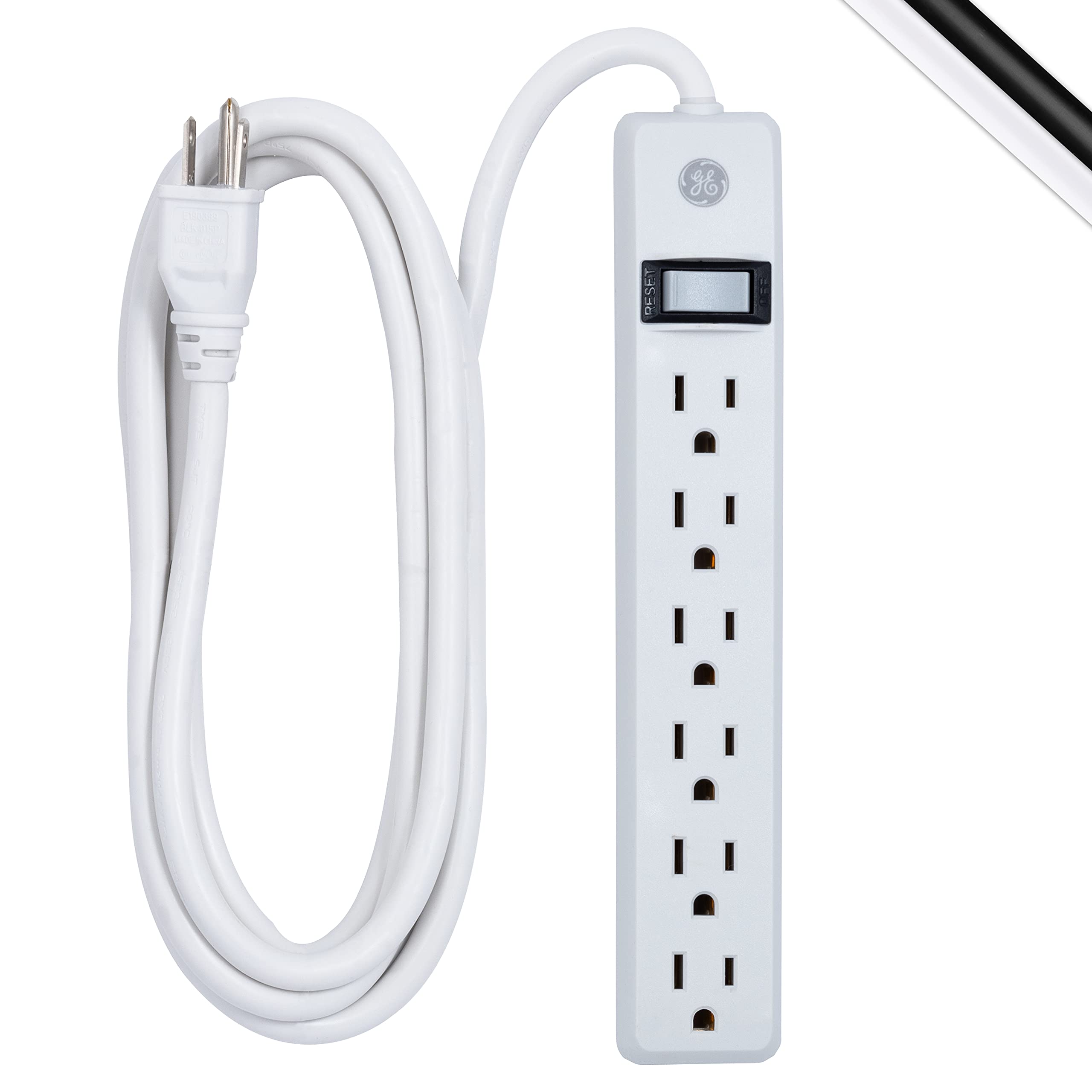 Buy GE 6Outlet Power Strip, 8 Ft Extension Cord, Heavy Duty Plug