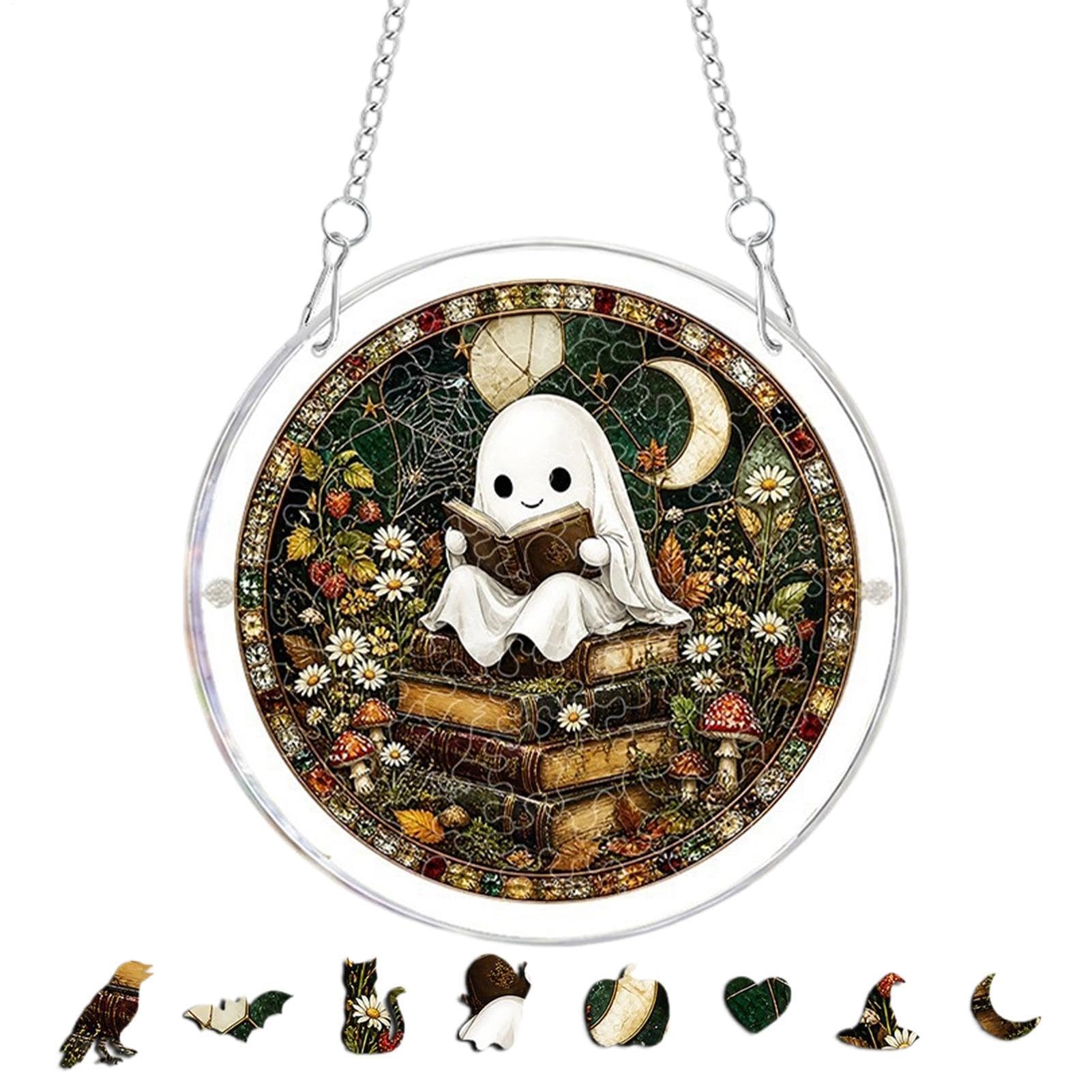 Colgante de decoración de ventana para hombres amantes de las manualidades en Halloween
