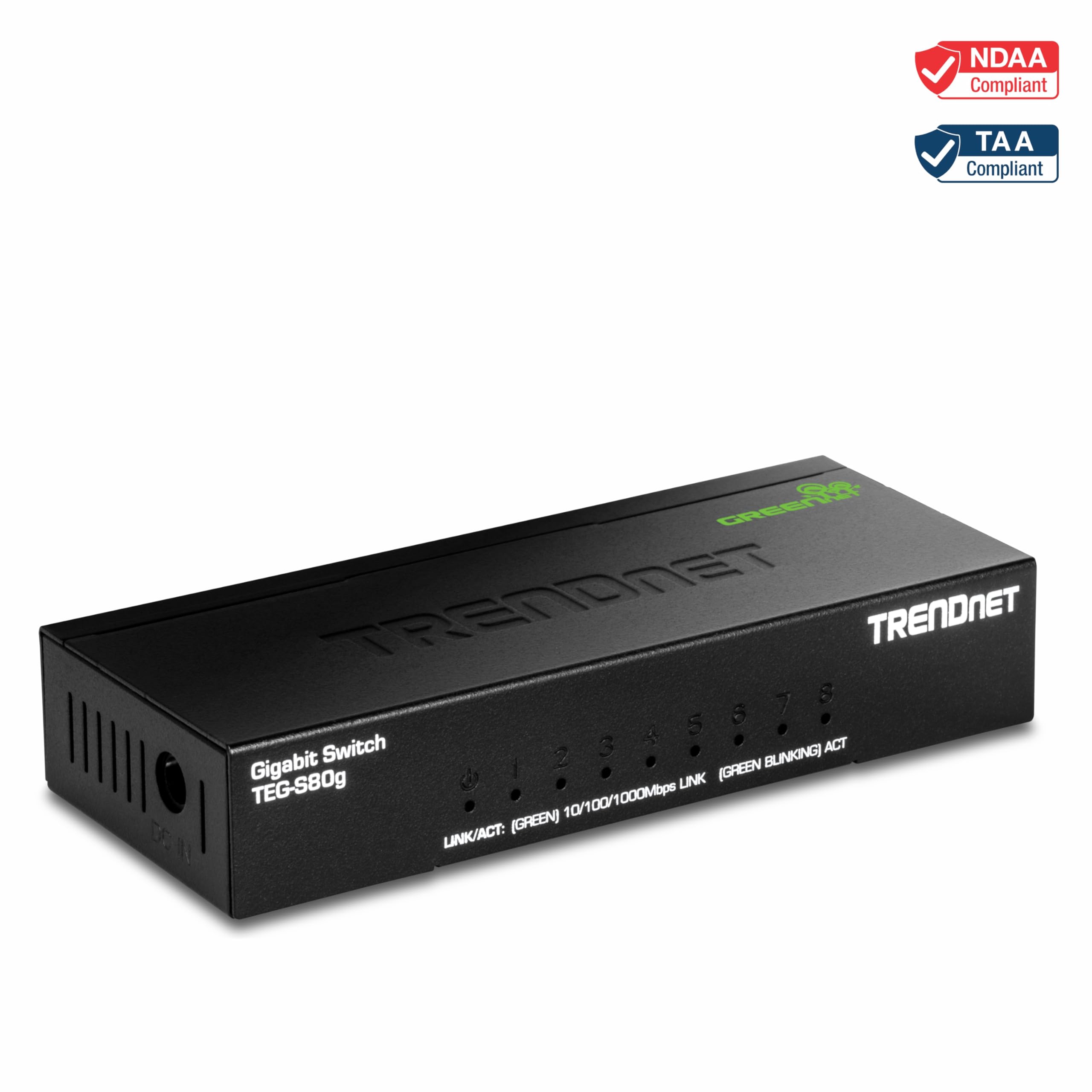 TRENDnet - Switch Greennet Gigabit à 8 Ports, TEG-S80G
