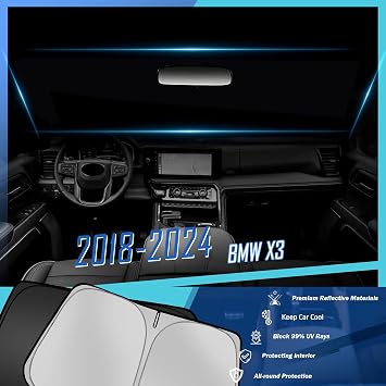 Windshield Sunshade for GMC Sierra 2019-2025 2026 1500 2500 3500 SLT, AT4, Denali Pickup Accessories Front Window Sun Shade Custom Sunscreen Double Layers Design