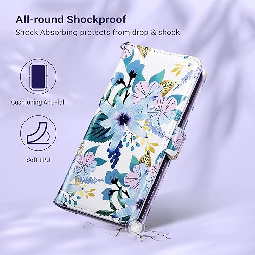 Miniatura 7 de ULAK Funda tipo cartera compatible con Samsung Galaxy S23 5G con tarjetero para mujeres y niñas, funda de piel sintética con función atril a prueba