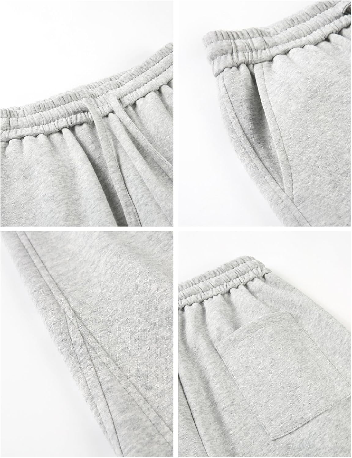 Men's Casual Wide-Leg Gray Sweatpants with Comfortable Loose Fit and Soft Fabric, Perfect for Streetwear