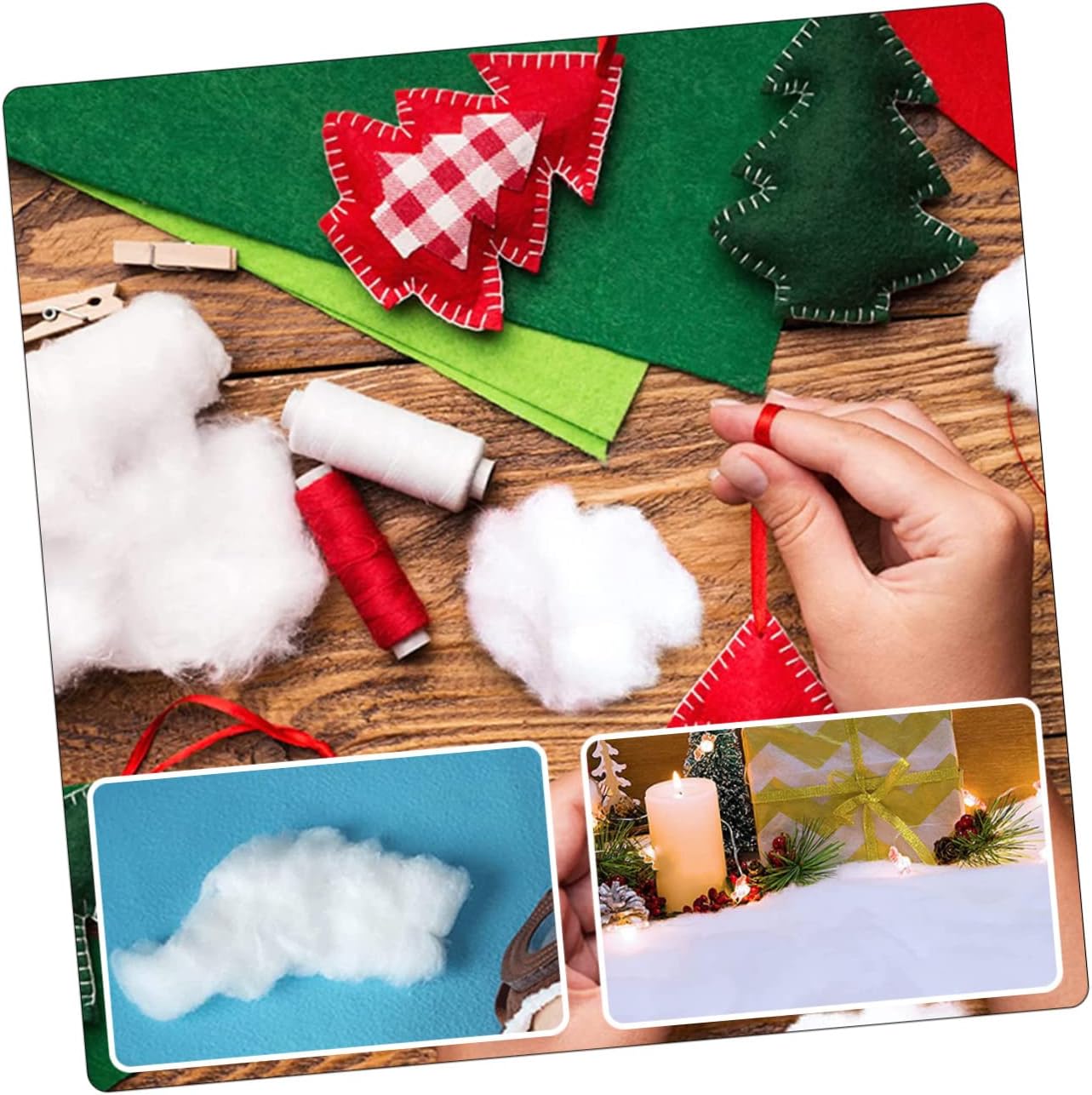 2pcs Christmas Artificial Snow Blankets Thick Snow Blankets for Holiday Decor for Decoration and Christmas Village Displays