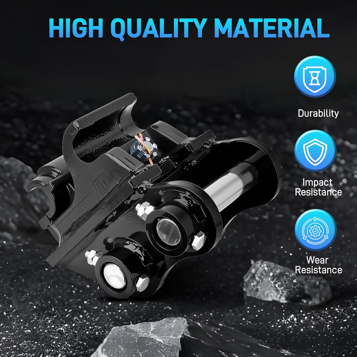 Mini Excavator Quick Change Hitch Compatible with Small Digger Quick Coupler Excavator Attachments Quick Hitch Compatible with Most of up to 3 tons Mini Excavator - Image 5