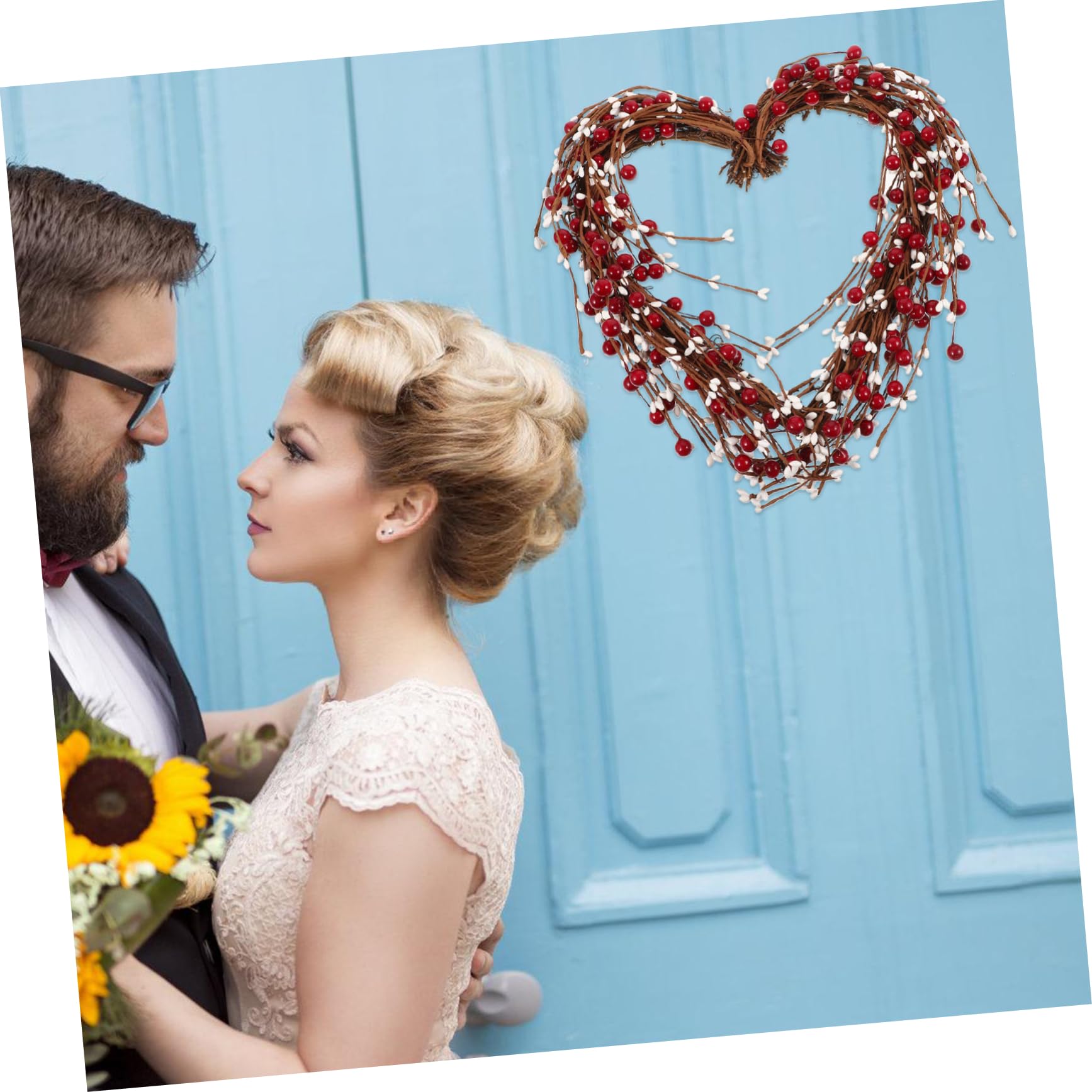 STOBOK Guirnalda De De Artificial para Decoración De San Valentín Adorno Colgante De Pared y Puerta Romántica para Bodas y