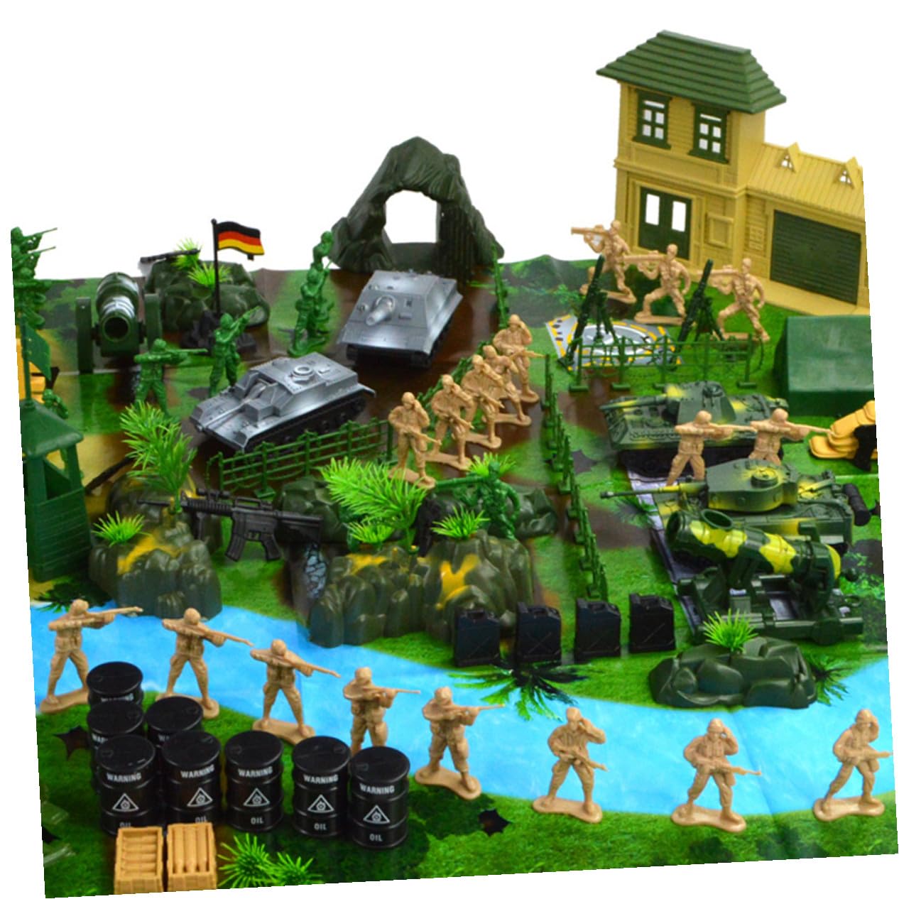 130 Piezas Soldados de Juguete de Modelo Militar para Simulación Mesa Figuras Detalladas para Dioramas y Educativos