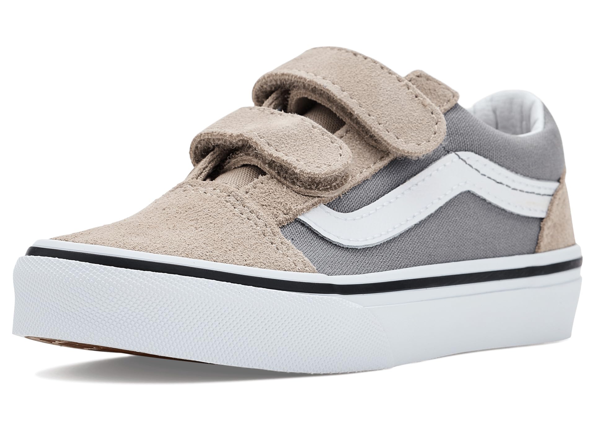 Vans Old SKOOL V CRW85T1 Gray Grigio Scarpe Bambino Sneakers Strappi