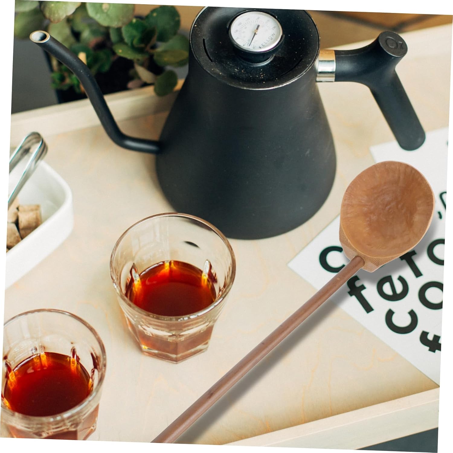 Bamboo Tea Powder Spoon Mini Scoop for Tea Coffee Tool Smooth Surface Comfortable to Hold
