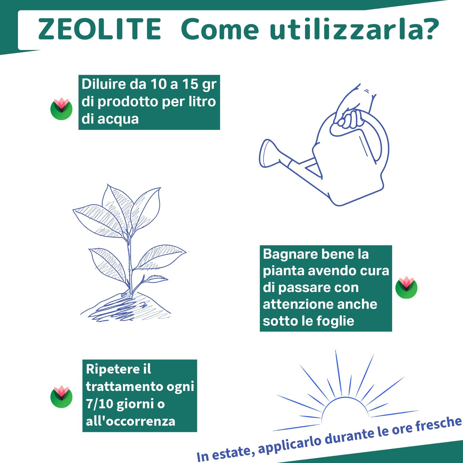 Fitokem Zeo Zeolite per Piante 6kg Polvere di Roccia per Agricoltura